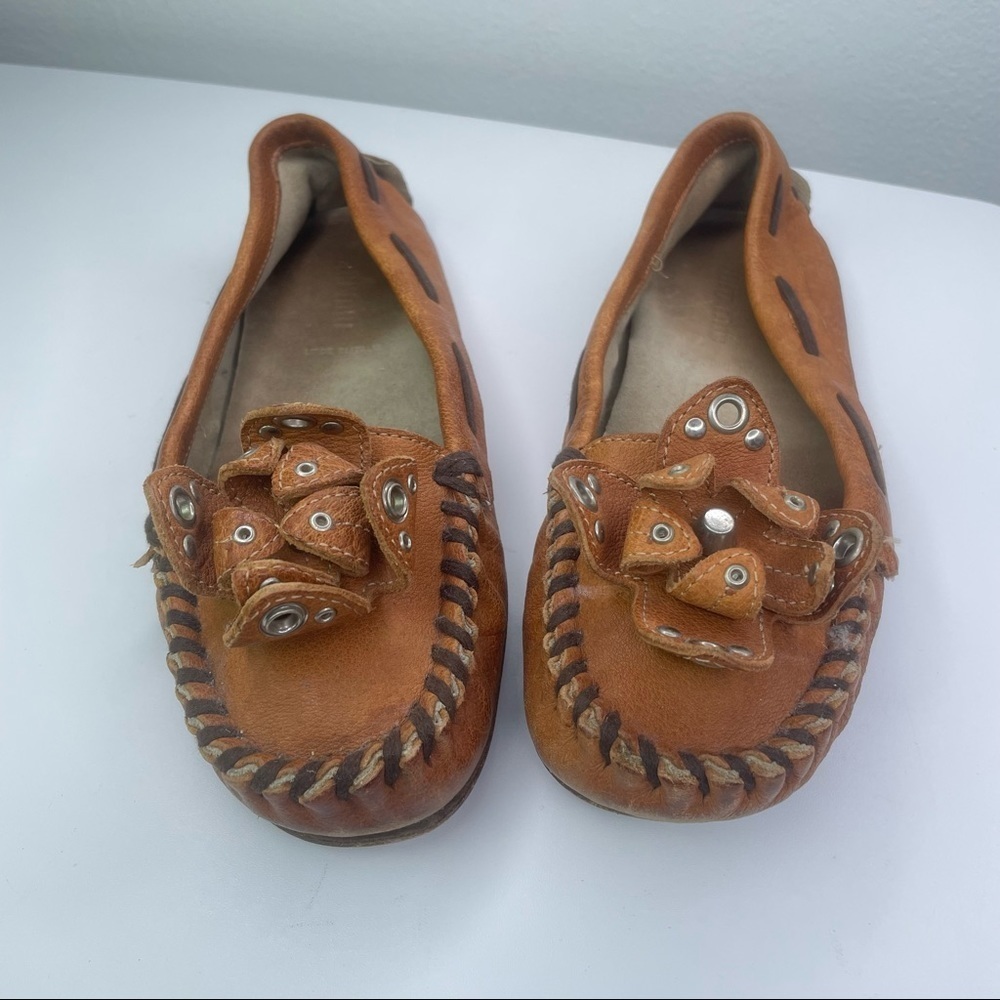 Miu Miu Moccasins Made in Italy Floral Embellishment w/ grommet detailing EU 36 - Picture 3 of 14